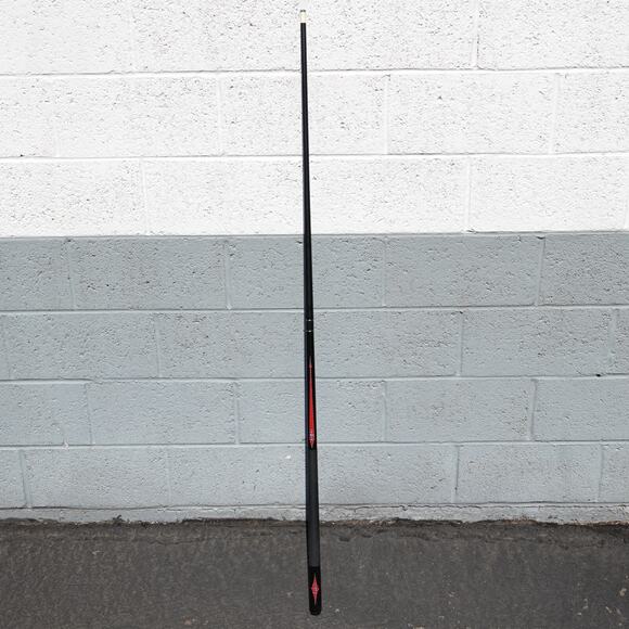 Eliminator Woven Fiberglass Over Wood Pool Cue Stick w/ Hard Case Black Red - Picture 2 of 16